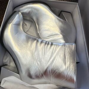 Silver Ankle Boots